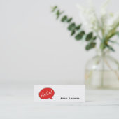 Cute and simple Hello! business card スキニー名刺 (スタンド正面)