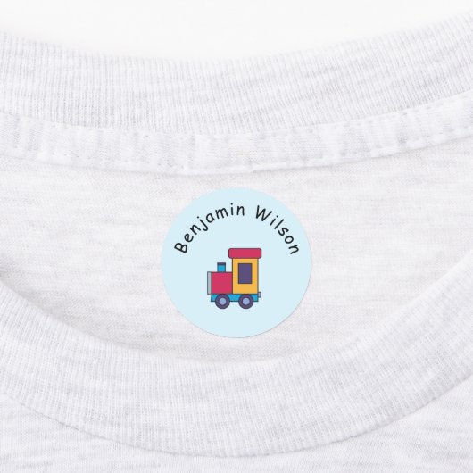 Cute and Simple Transportation Custom Name Kids ラベル (貼付)