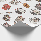 Cute and Spooky Halloween Cats Wrapping Paper ラッピングペーパー (角)