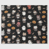 Cute and Spooky Halloween Cats Wrapping Paper ラッピングペーパー (フラット)