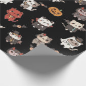 Cute and Spooky Halloween Cats Wrapping Paper ラッピングペーパー (角)