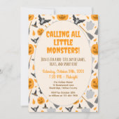 Cute and spooky halloween party invitation 招待状 (正面)