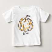 Cute and Spooky Orange Jack-O’-Lantern ベビーTシャツ (正面)