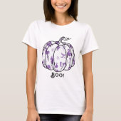 Cute and Spooky Purple Jack-O’-Lantern Tシャツ (正面)