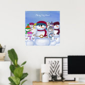 Cute and Whimsical Snowmen ポスター (ホームオフィス)