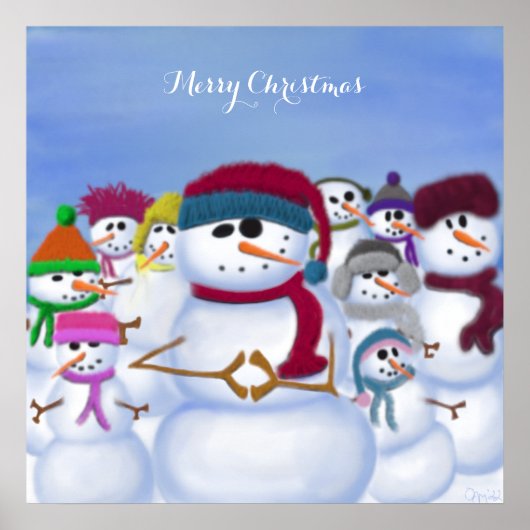 Cute and Whimsical Snowmen ポスター (正面)