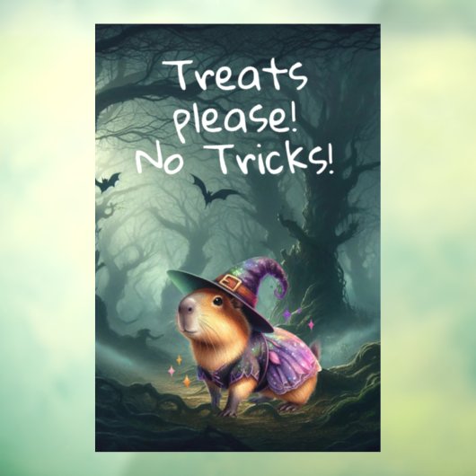 Cute and Witchy Halloween Capybara ウィンドウサイン (シート3)