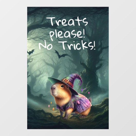 Cute and Witchy Halloween Capybara  ウィンドウサイン (シート)