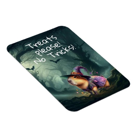 Cute and Witchy Halloween Capybara マグネット (右側)