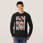 Cute And Witty Corgi Wrapped In Christmas Lights W Tシャツ (正面フル)