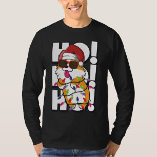 Cute And Witty Corgi Wrapped In Christmas Lights W Tシャツ