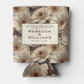 Cute Anemones Accent Winter Wedding 缶クーラー (正面)