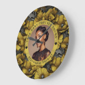 Cute Anemones Female Birthday Gift For Women ラージ壁時計 (傾斜)