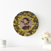 Cute Anemones Female Birthday Gift For Women ラージ壁時計 (ホーム)