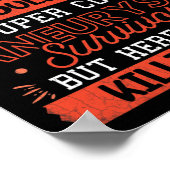 Cute Aneurysm Survivor Brain Surgery Awareness Gra ポスター (角)