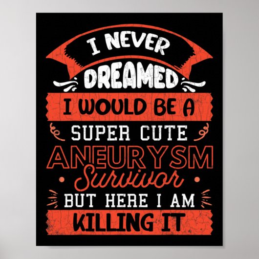 Cute Aneurysm Survivor Brain Surgery Awareness Gra ポスター (正面)