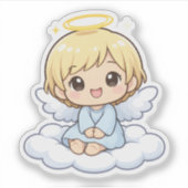 Cute Angel Chibi Vinyl Sticker シール (正面)
