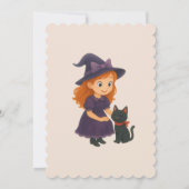 Cute Angel on the Way Halloween Baby Shower 招待状 (裏面)