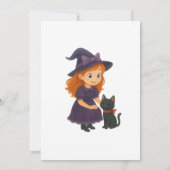 Cute Angel on the Way Halloween Baby Shower 招待状 (裏面)