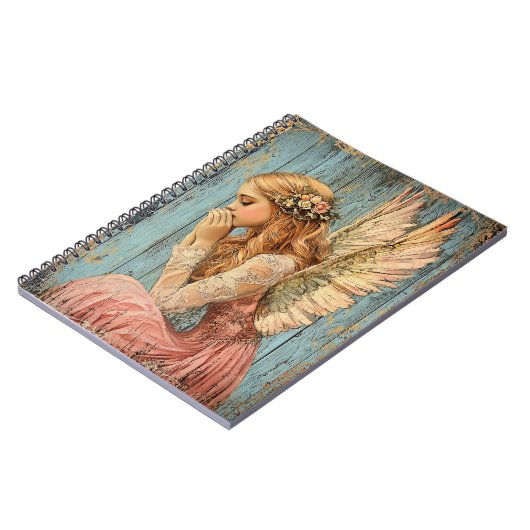 Cute Angel Spiral Notebook ノートブック (左側)