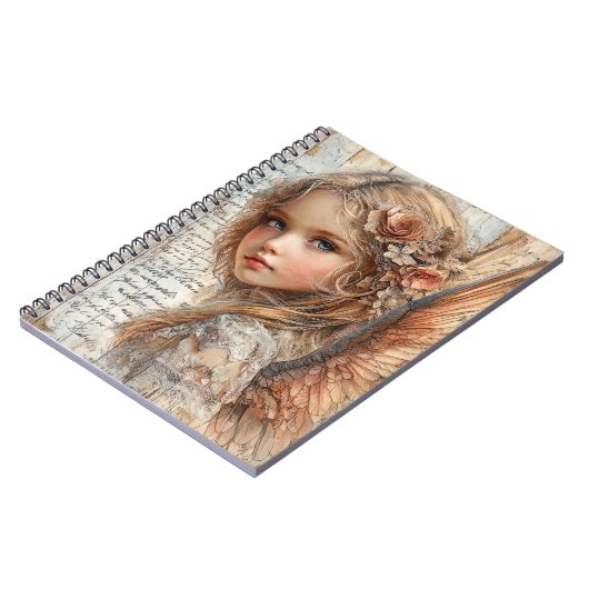 Cute Angel Spiral Notebook ノートブック (左側)