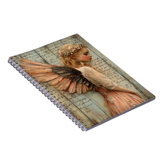 Cute Angel Spiral Notebook ノートブック (右側)