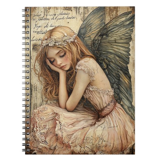 Cute Angel Spiral Notebook ノートブック (正面)