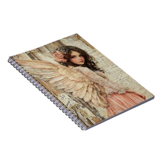 Cute Angel Spiral Notebook ノートブック (右側)