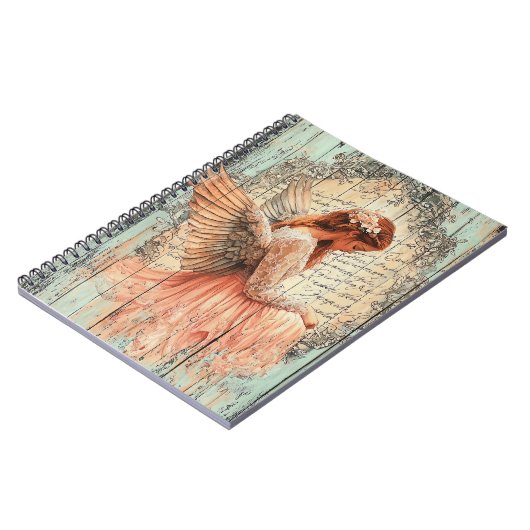 Cute Angel Spiral Notebook ノートブック (左側)