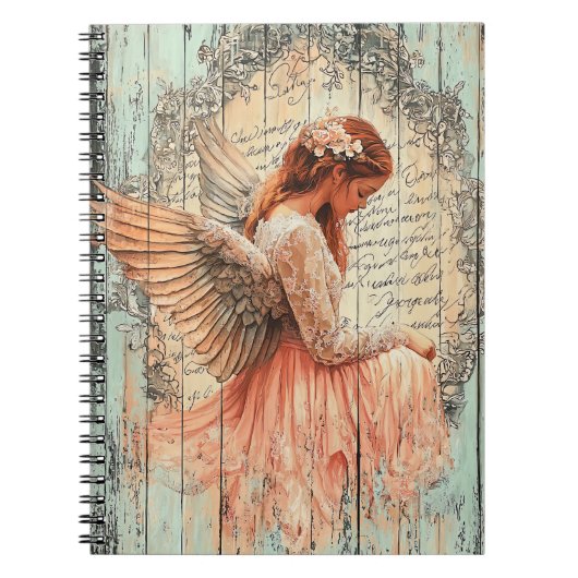 Cute Angel Spiral Notebook ノートブック (正面)