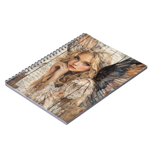 Cute Angel Spiral Notebook ノートブック (左側)