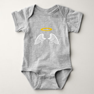 Cute Angel Wings and halo baby bodysuit ベビーボディスーツ
