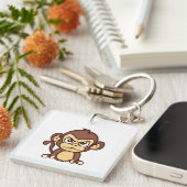 Cute Angry Baby Monkey Keychain キーホルダー (正面右)