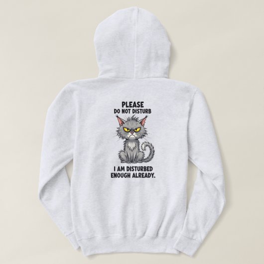 Cute Angry Cat Sweatshirt パーカ (デザイン裏面)