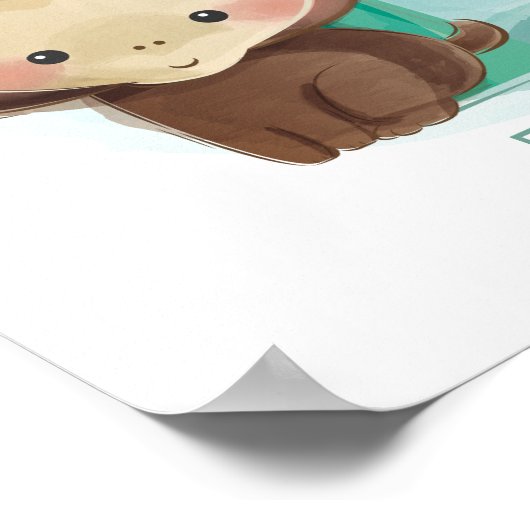 Cute Animal Alphabet ポスター (角)