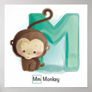 Cute Animal Alphabet ポスター