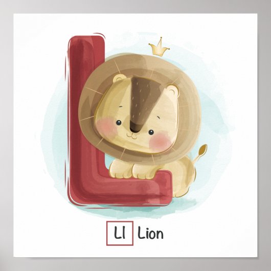 Cute Animal Alphabet ポスター (正面)