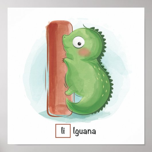 Cute Animal Alphabet ポスター (正面)