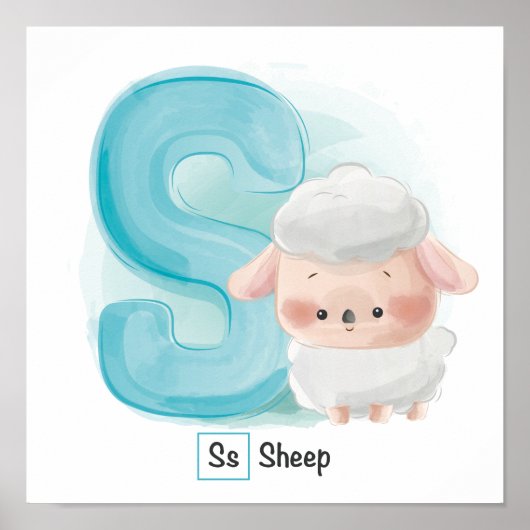 Cute Animal Alphabet ポスター (正面)