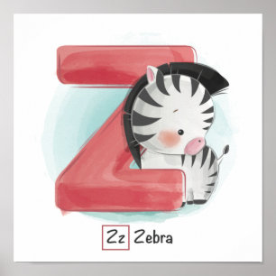 Cute Animal Alphabet ポスター