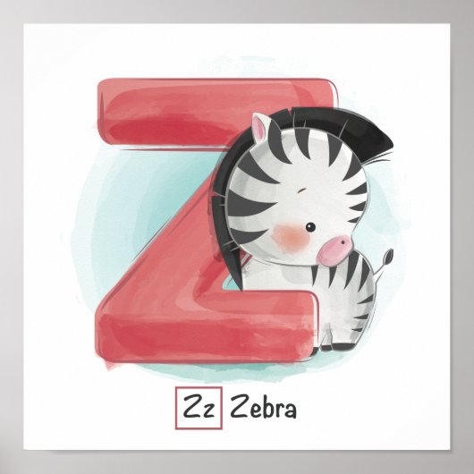 Cute Animal Alphabet ポスター (正面)