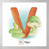 Cute Animal Alphabet ポスター (正面)