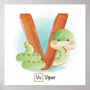 Cute Animal Alphabet ポスター