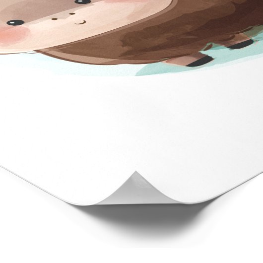 Cute Animal Alphabet ポスター (角)