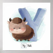 Cute Animal Alphabet ポスター (正面)