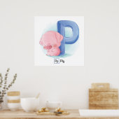Cute Animal Alphabet Poster ポスター (キッチン)