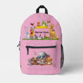 Cute Animal Cartoon School Supplies Backpack Bag 1 プリントバックパック (正面)