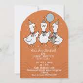 Cute Animal | Ducks Birthday Invitation  招待状 (正面)