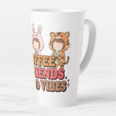 Cute Animal Friends Coffee Lovers カフェラテマグ (右アングル)