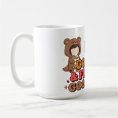 Cute Animal Friends Coffee Lovers コーヒーマグカップ (左)